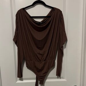 Fashion Nova Chocolate Brown Bodysuit